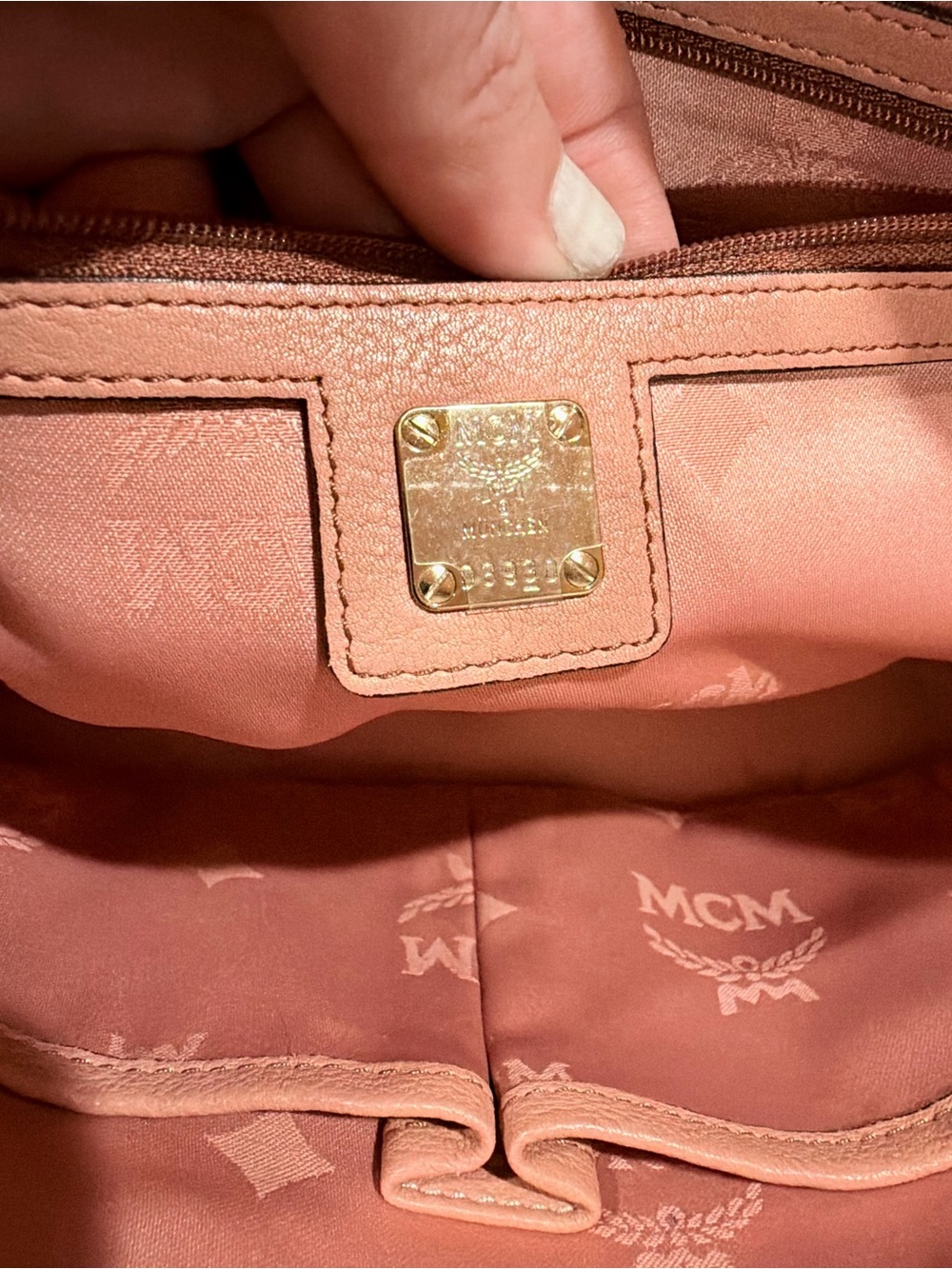 MCM Pink Leather Tote Bag - Picture 10 of 11